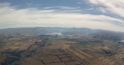 View of Lake Wanaka and Mount Cook